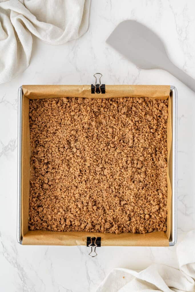 overhead view of Starbucks Coffee Cake