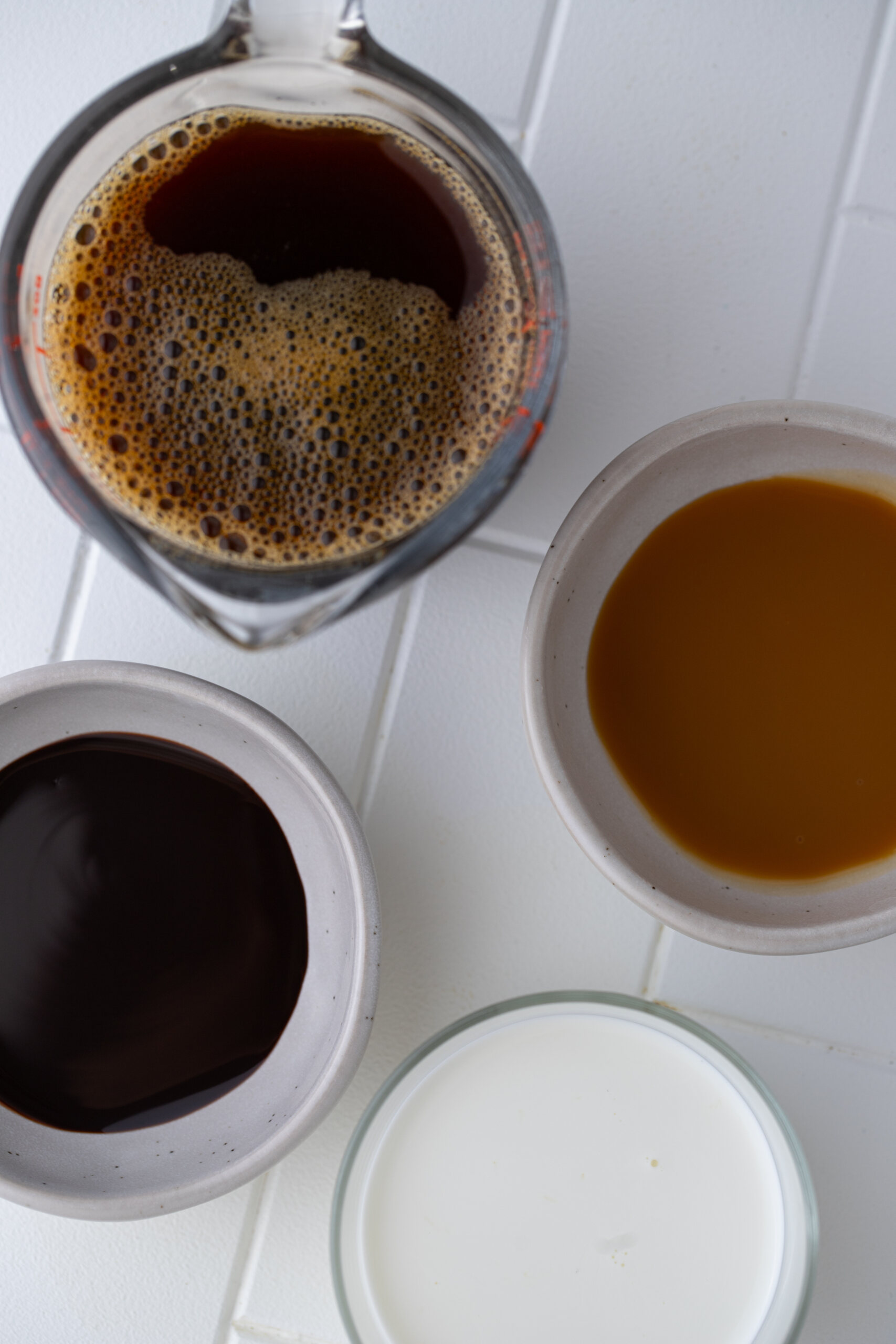 ingredients for the mcdonald's iced caramel mocha recipe