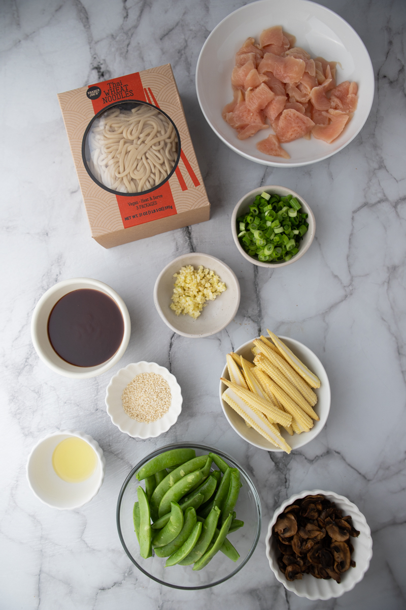 ingredients for the trader joe's thai wheat noodles recipe