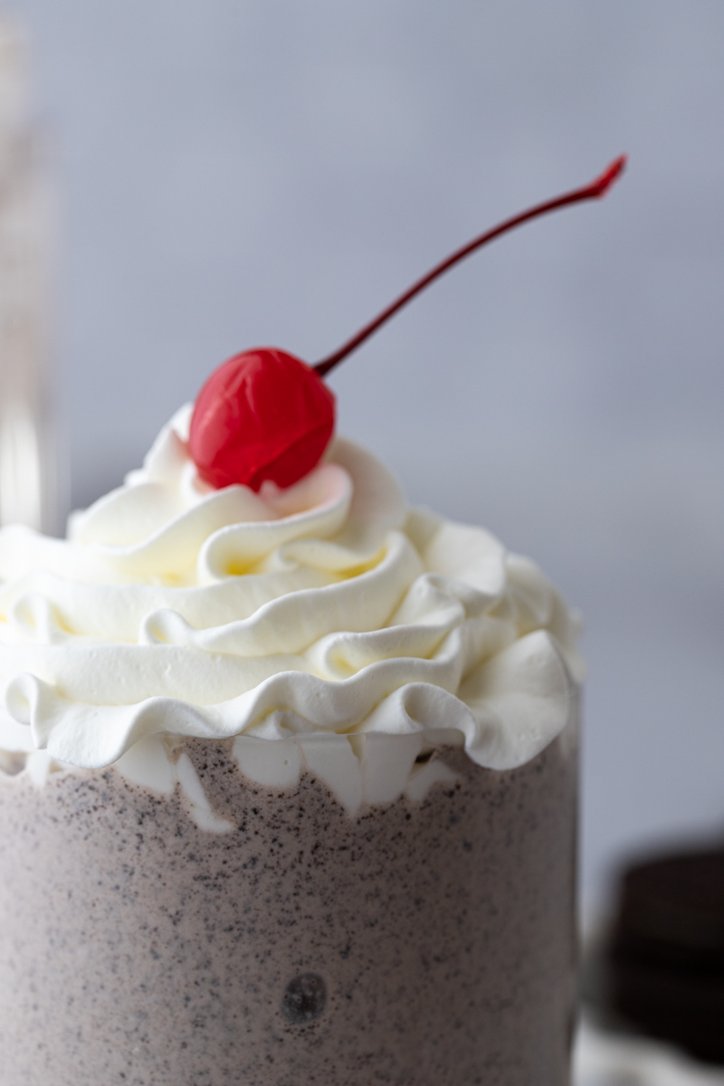 Close up of whipped cream on drink