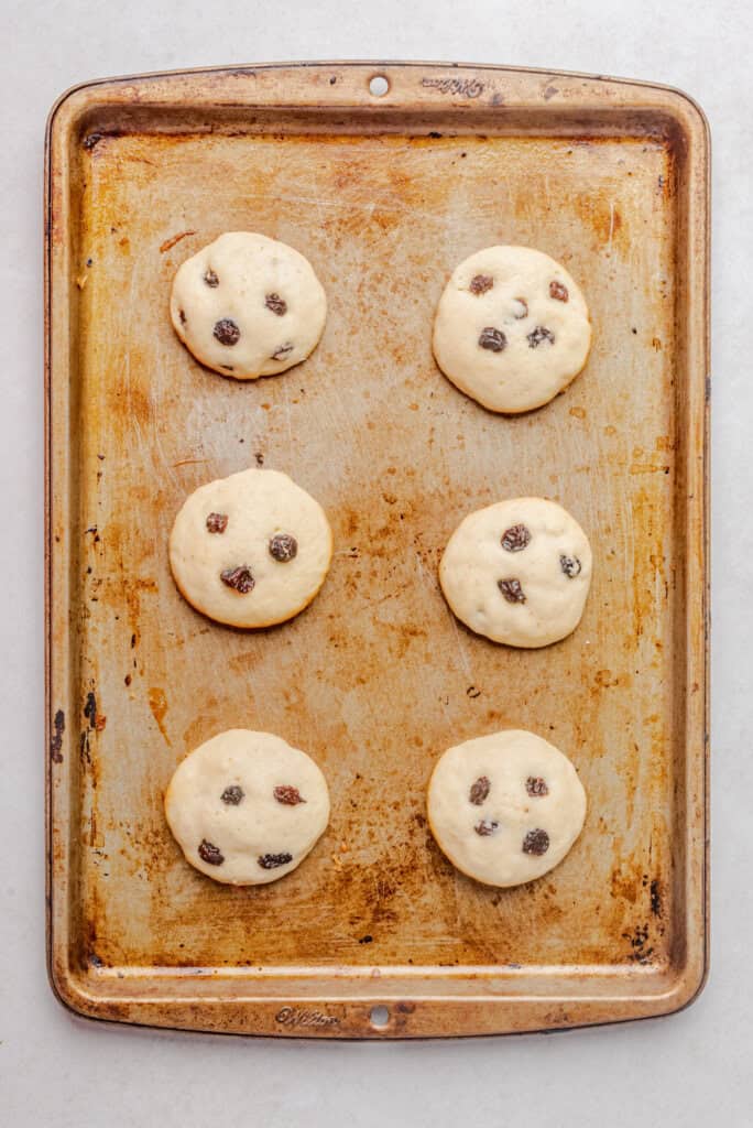 baked cookies on a baking sheet