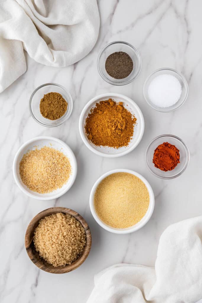 ingredients for the copycat buffalo wild wings dry rub recipe