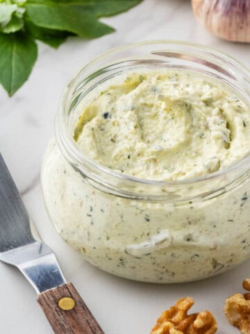 costco basil butter recipe in a bowl