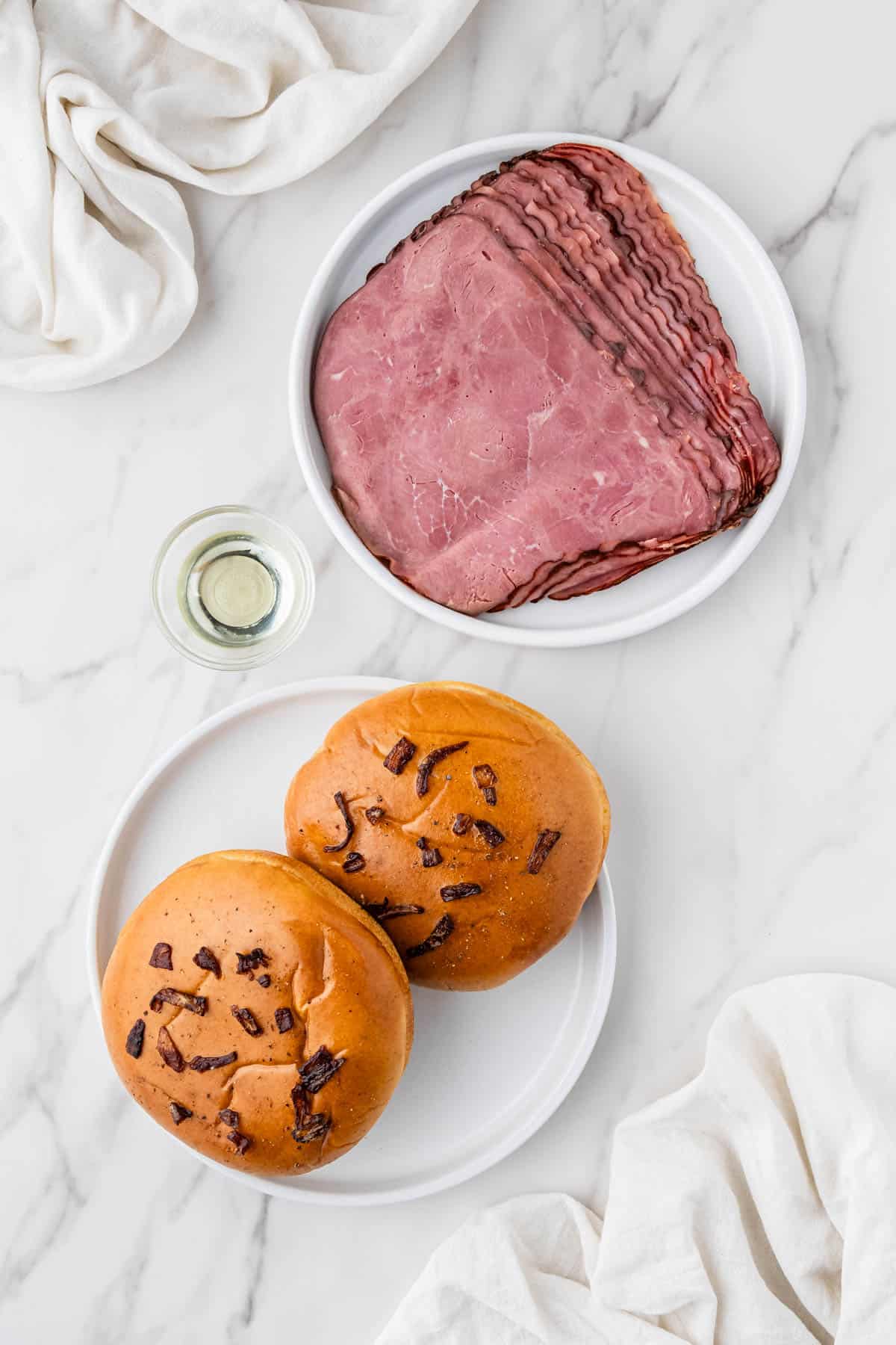 meat and bread on a plate