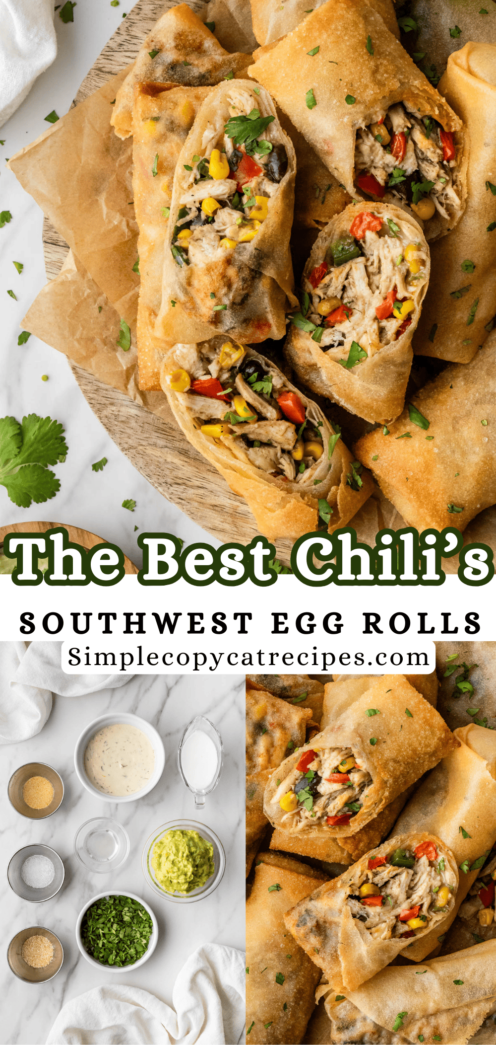 Chili’s Southwestern Egg Rolls (Copycat Recipe with Avocado Ranch ...