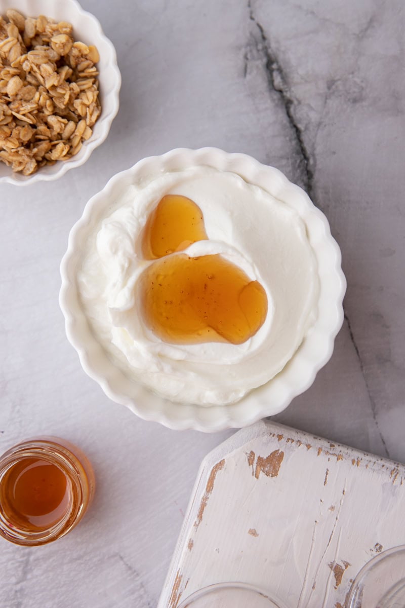 honey on top of yogurt
