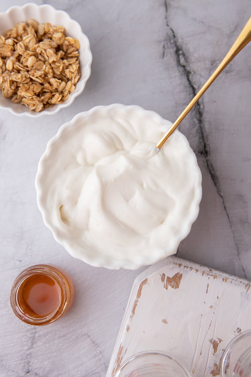 honey and yogurt mixed