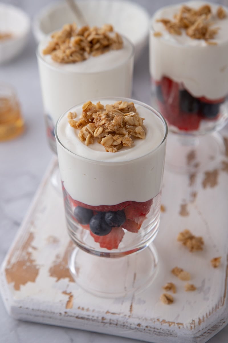 overhead shot of the mcdonald's parfait recipe