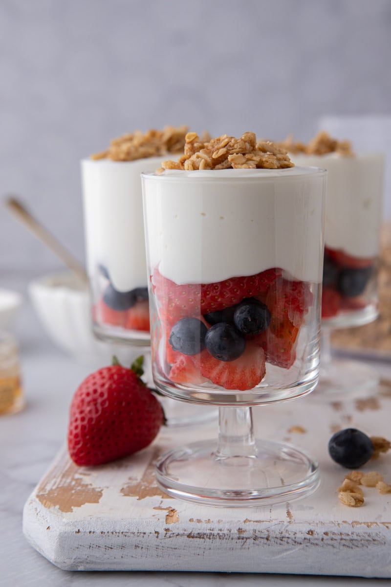 side shot of the Mcdonald's Parfait Recipe