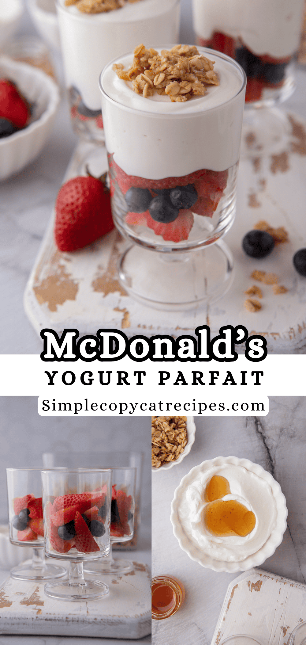 pinterest pin for the McDonald's parfait recipe