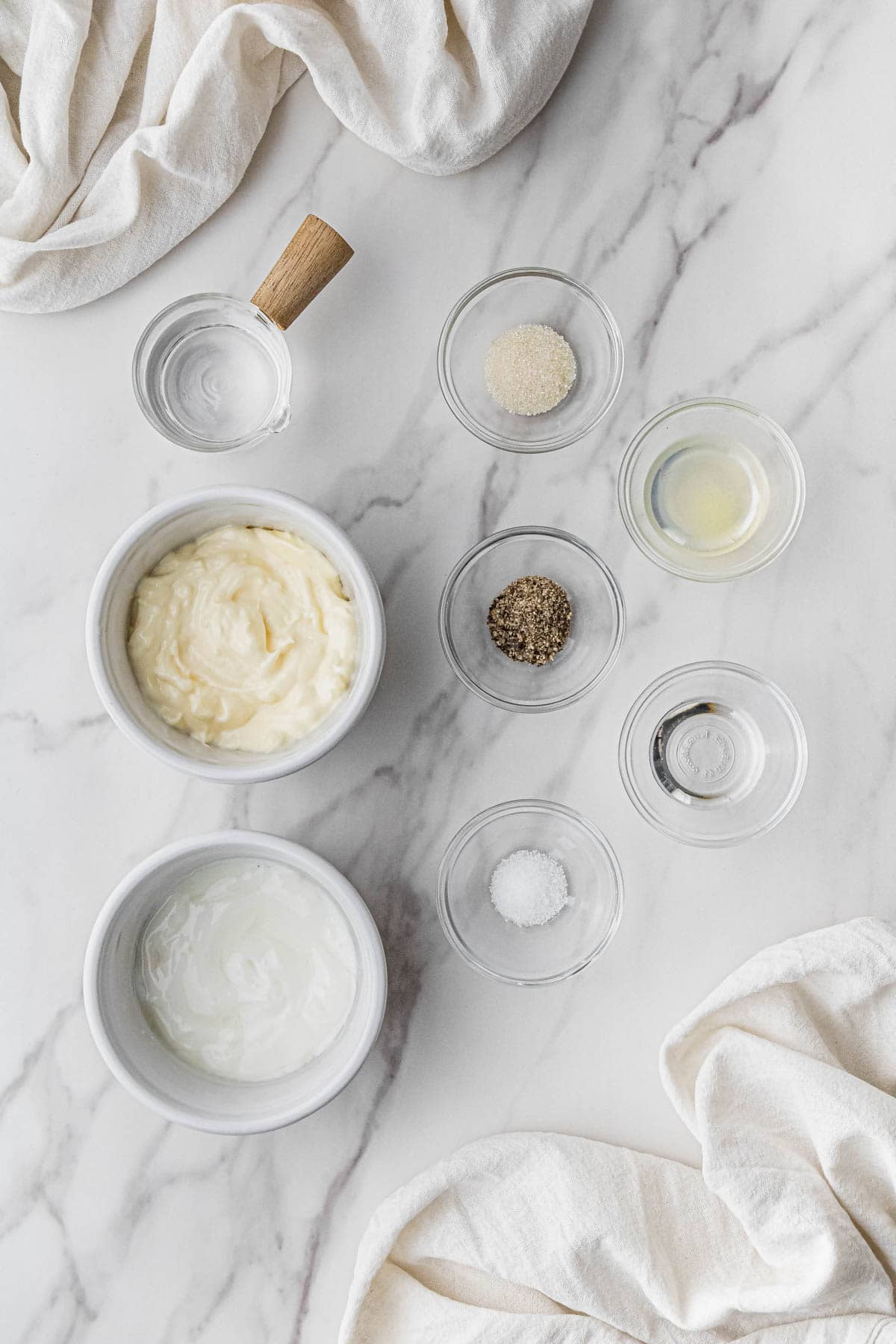 ingredients for the white sauce recipe