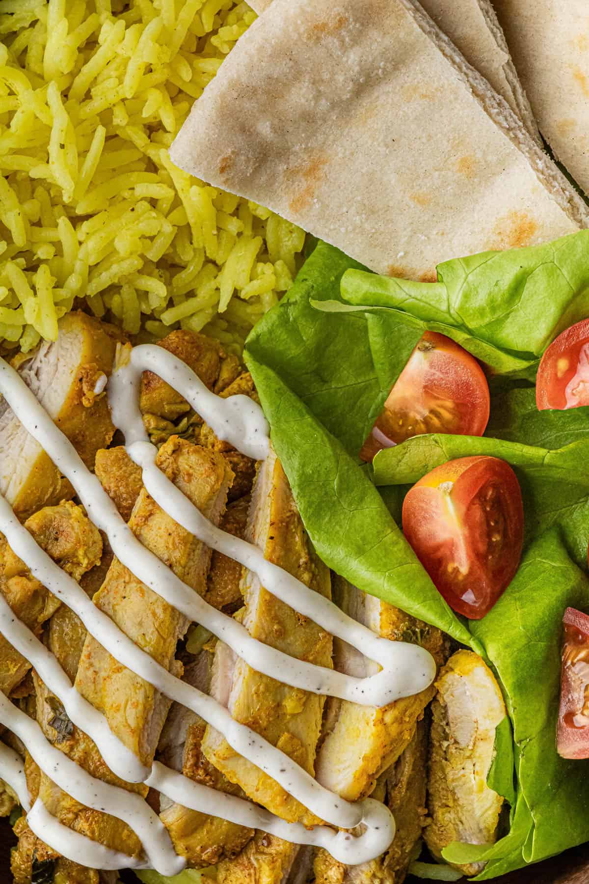 close up of the halal guys chicken recipe