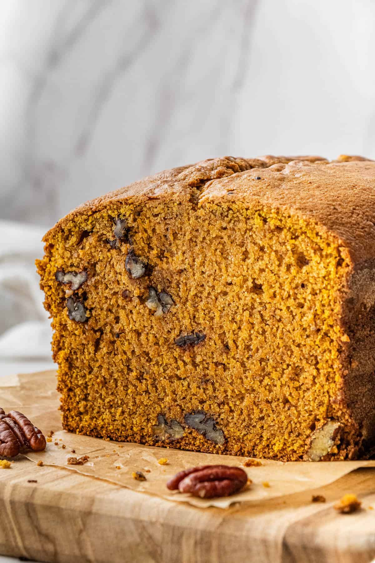 side view of Libbys pumpkin bread recipe