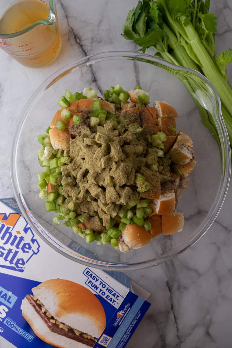 unmixed ingredients in a bowl