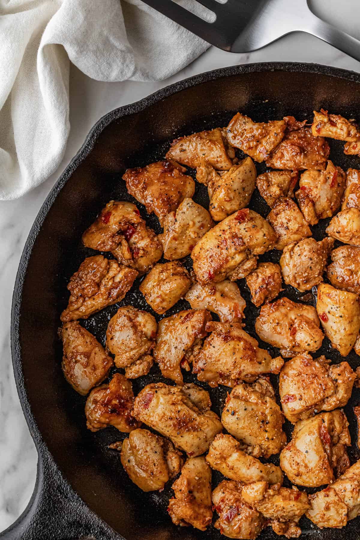 close up of Cava Honey Harissa Chicken recipe