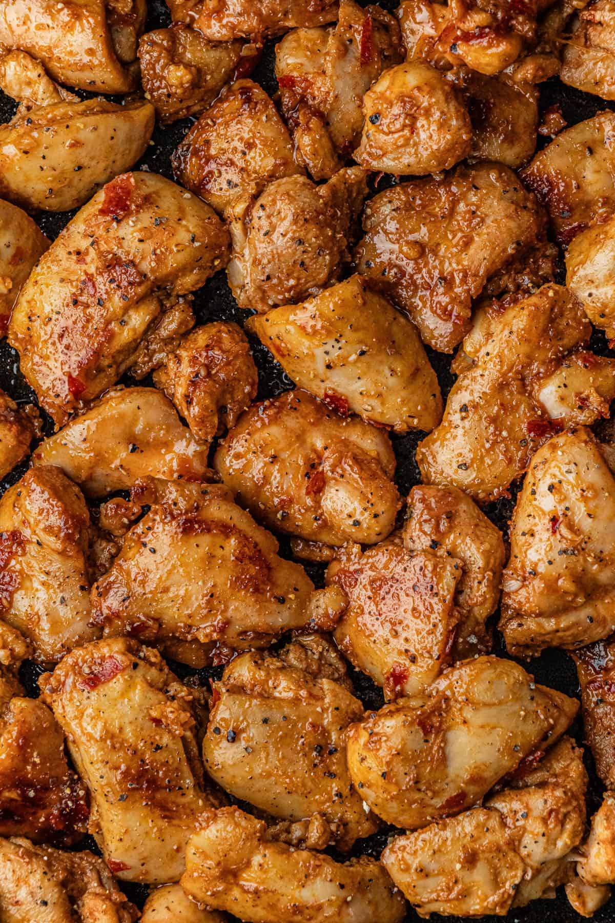 close up of Cava Honey Harissa Chicken