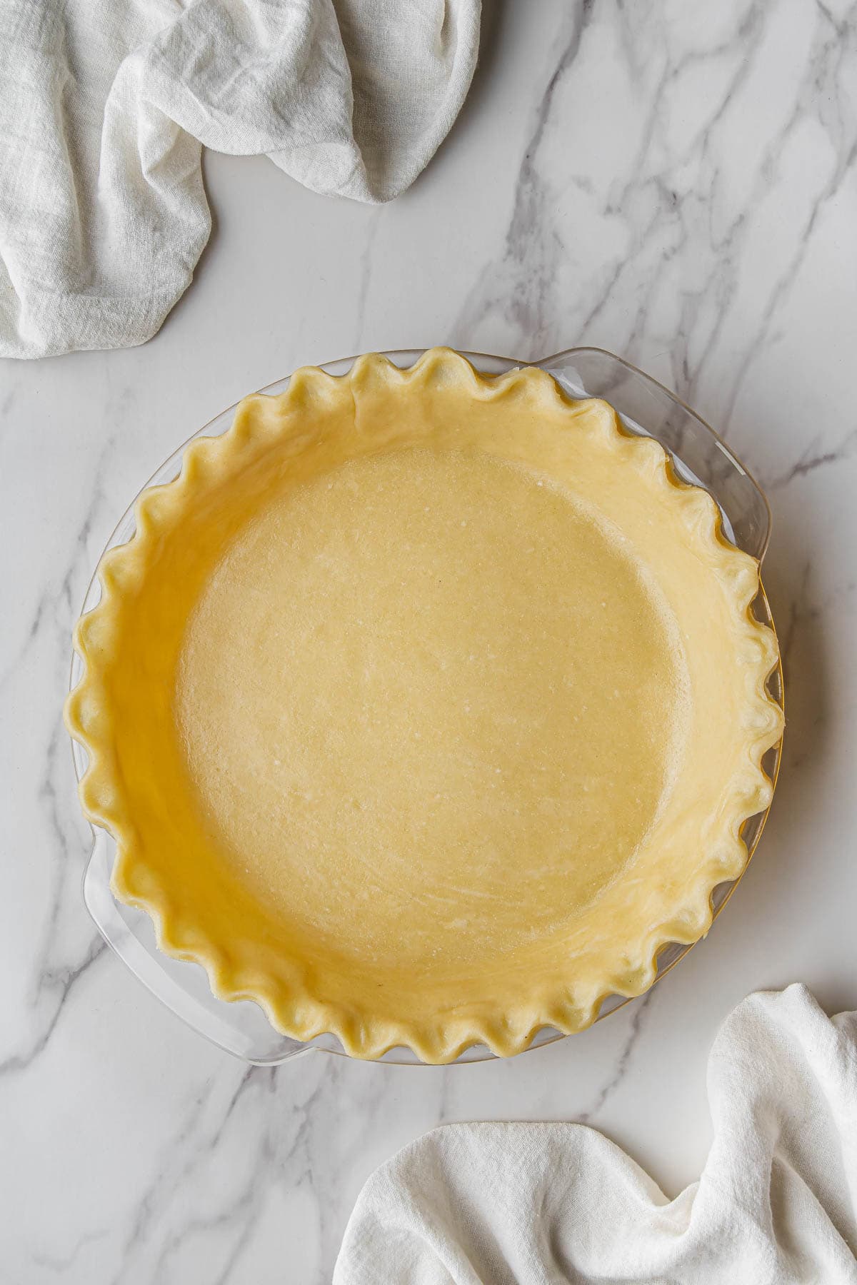 overhead view of finished product