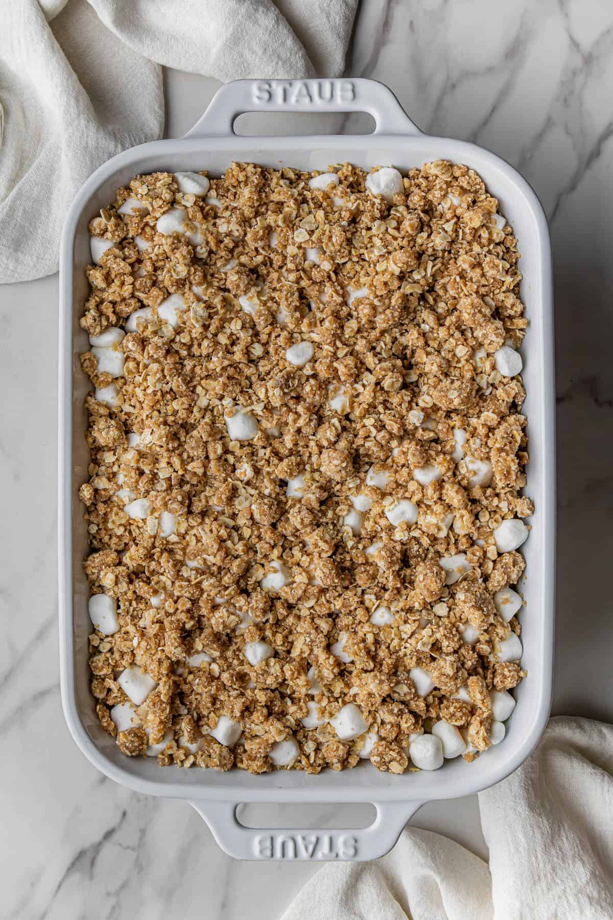 mixture in pan before cooking