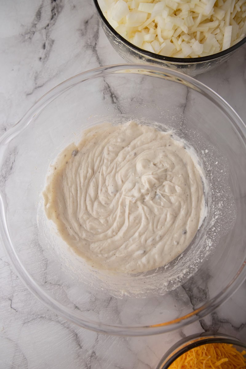 mixed ingredients in a bowl