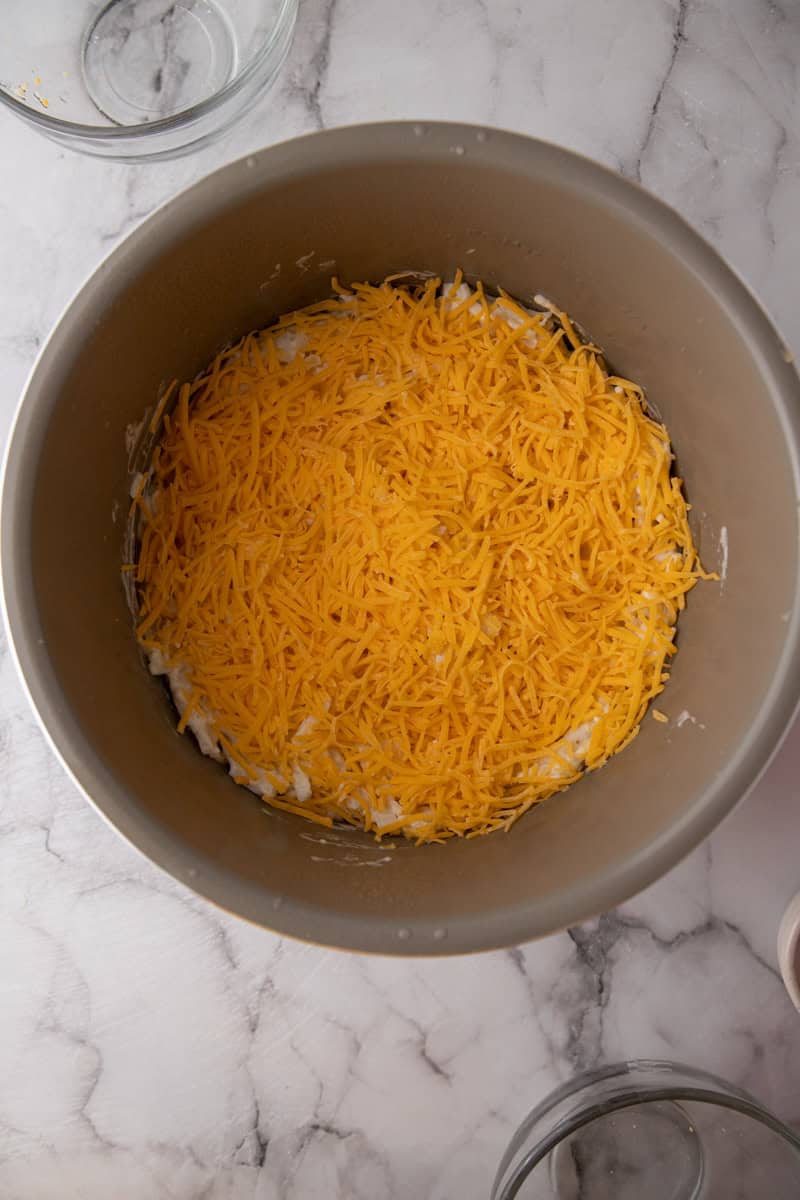mixed ingredients in a crock pot