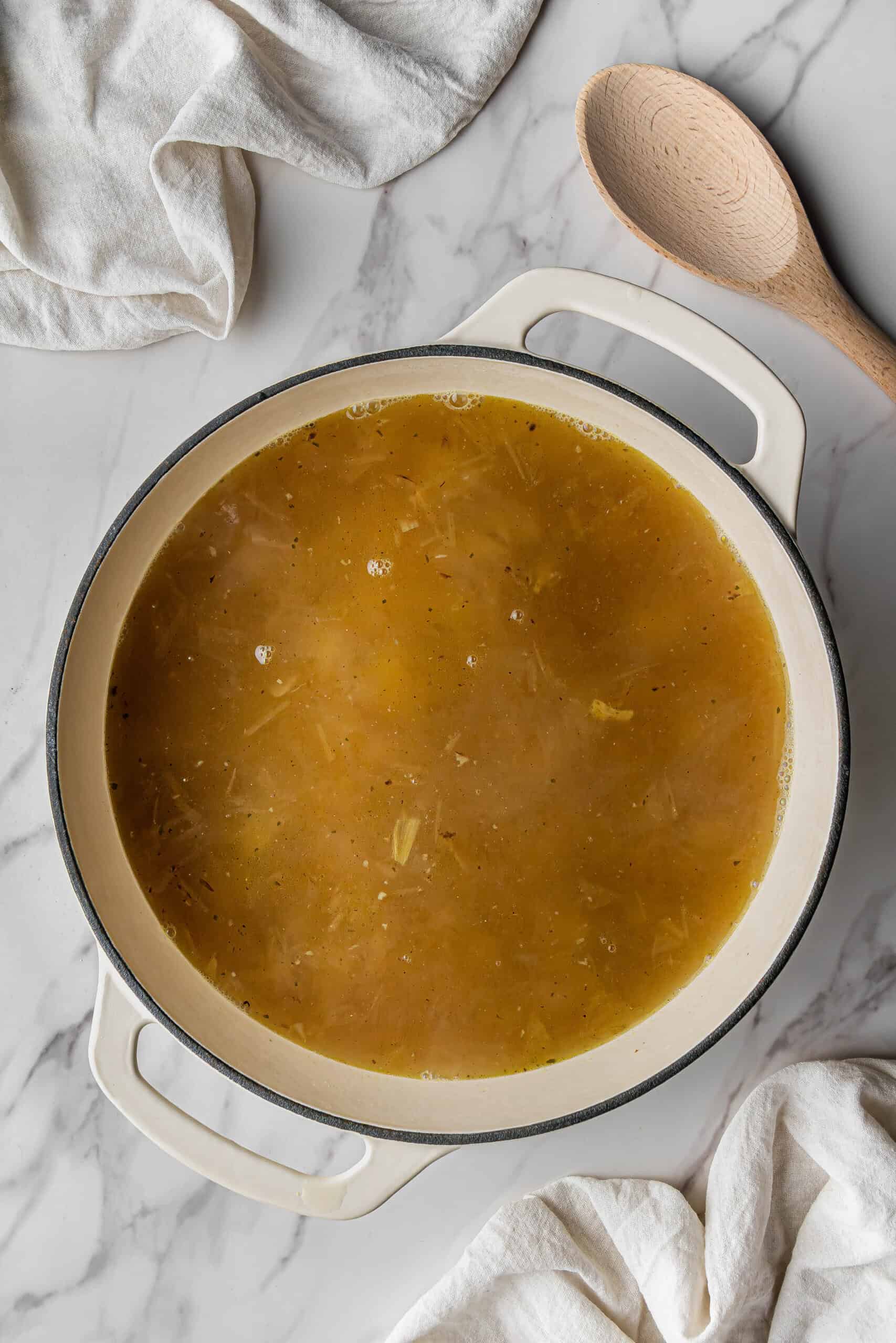 broth base cooking in large pot