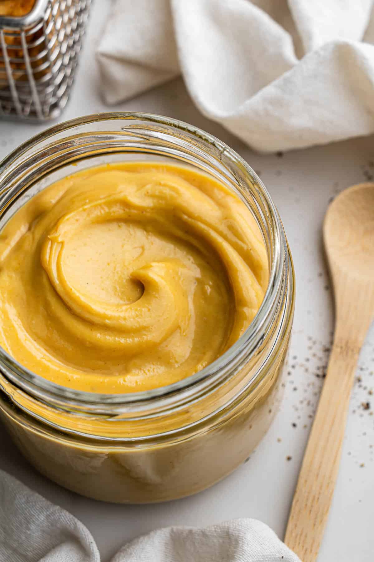 chick-fil-a sauce copycat recipe in a clear jar