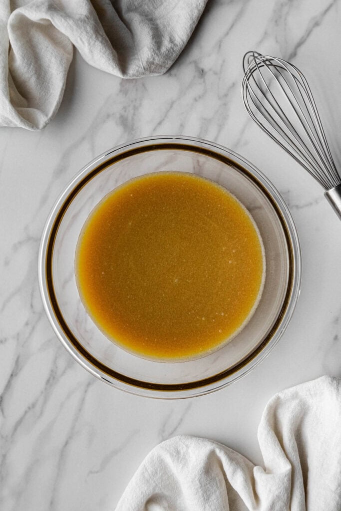 glaze in a clear bowl