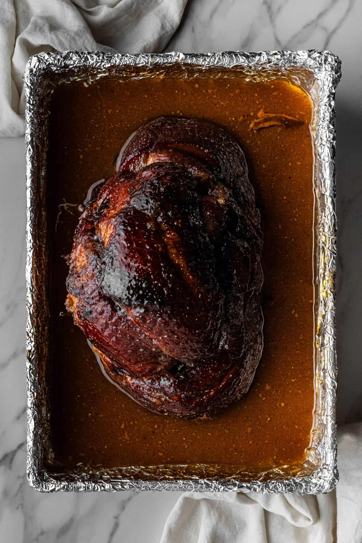 main ingredient with caramelized dry rub on it