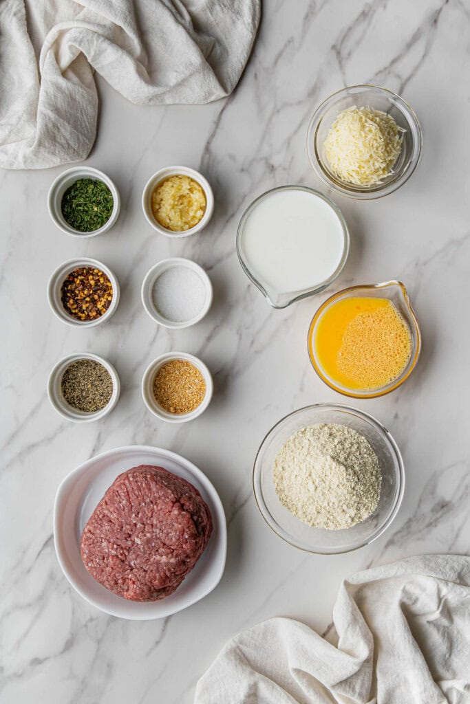 ingredients in individual containers