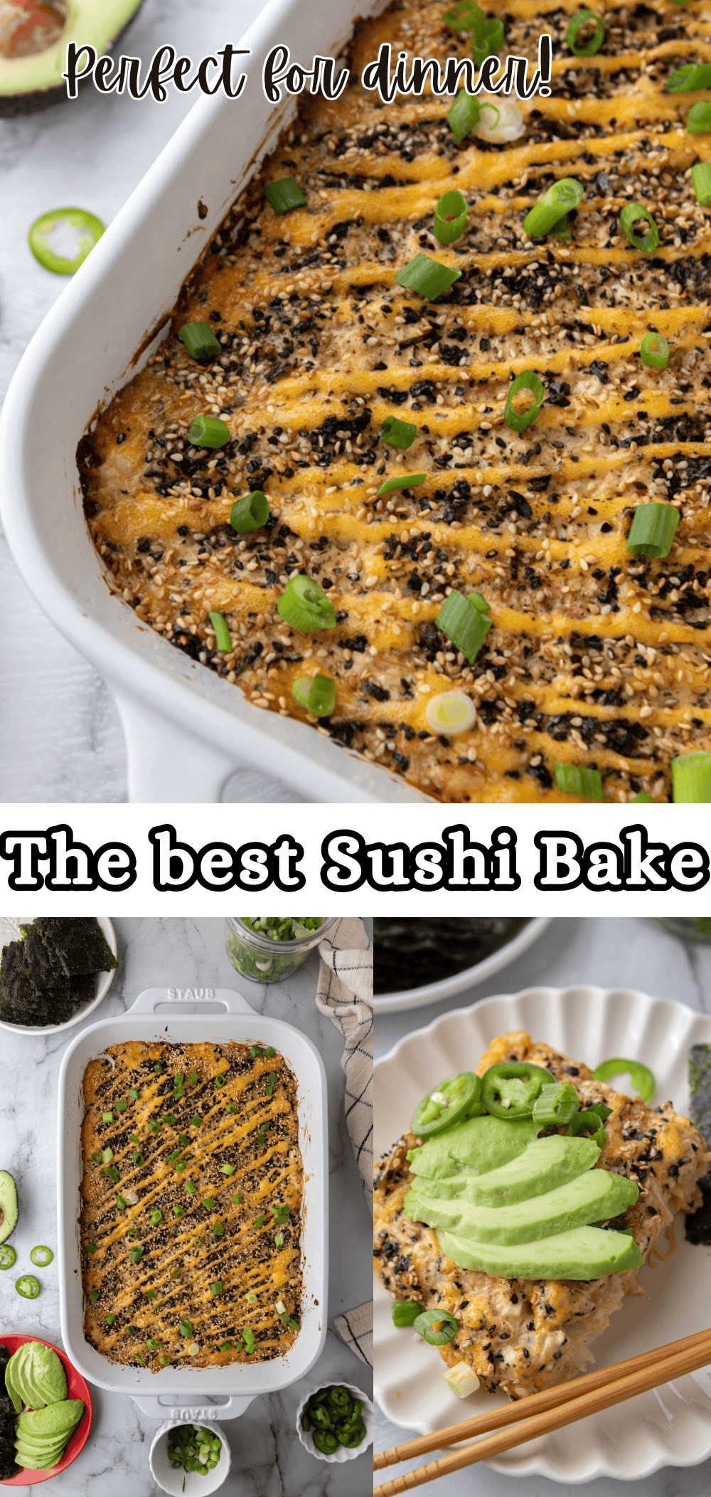 sushi bake recipe pinterest pin