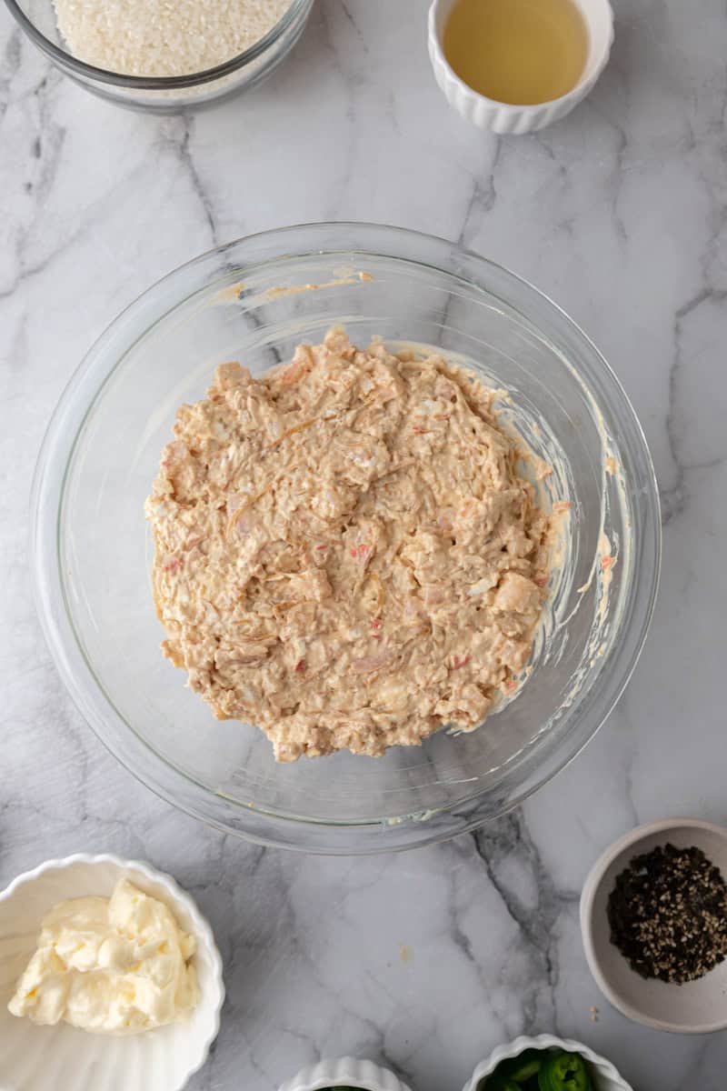 mixed ingredients in a bowl