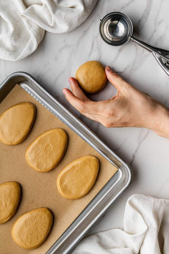 ingredients being shaped