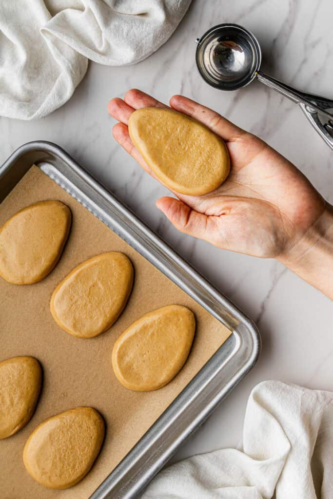 ingredients being shaped