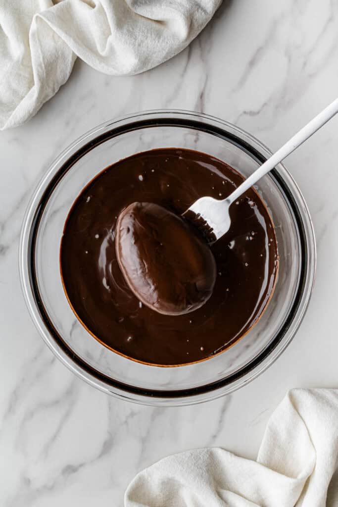 ingredients being dipped