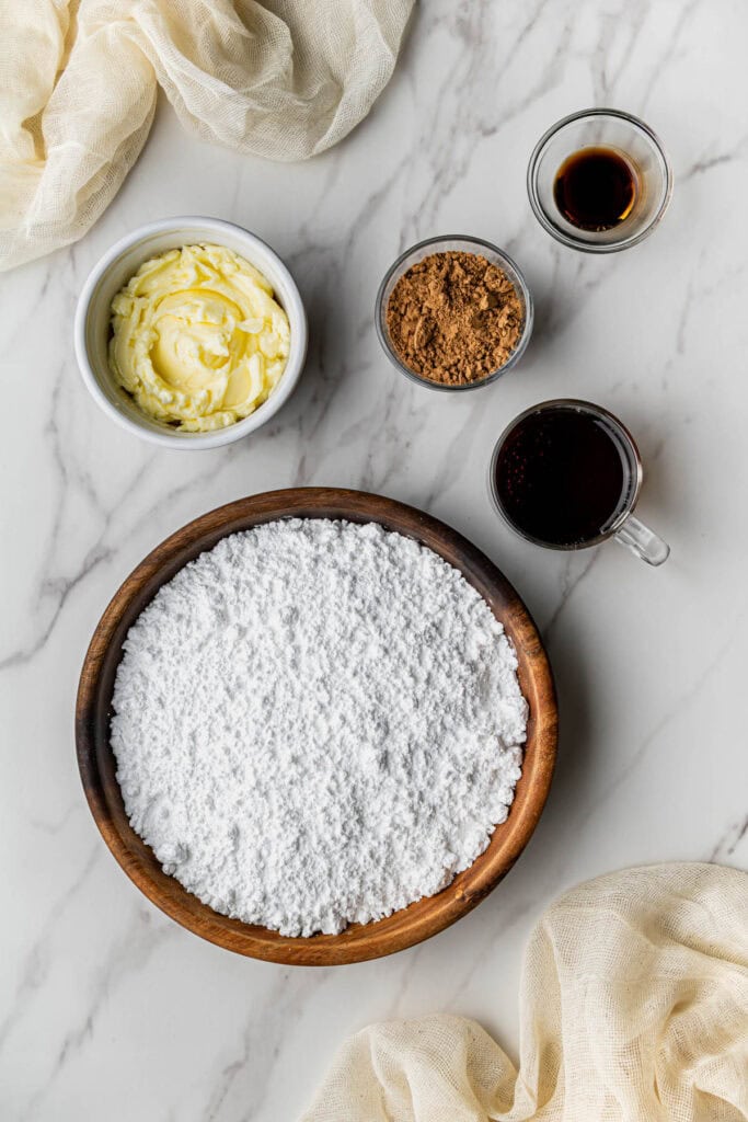 Flat lay shot of ingredients