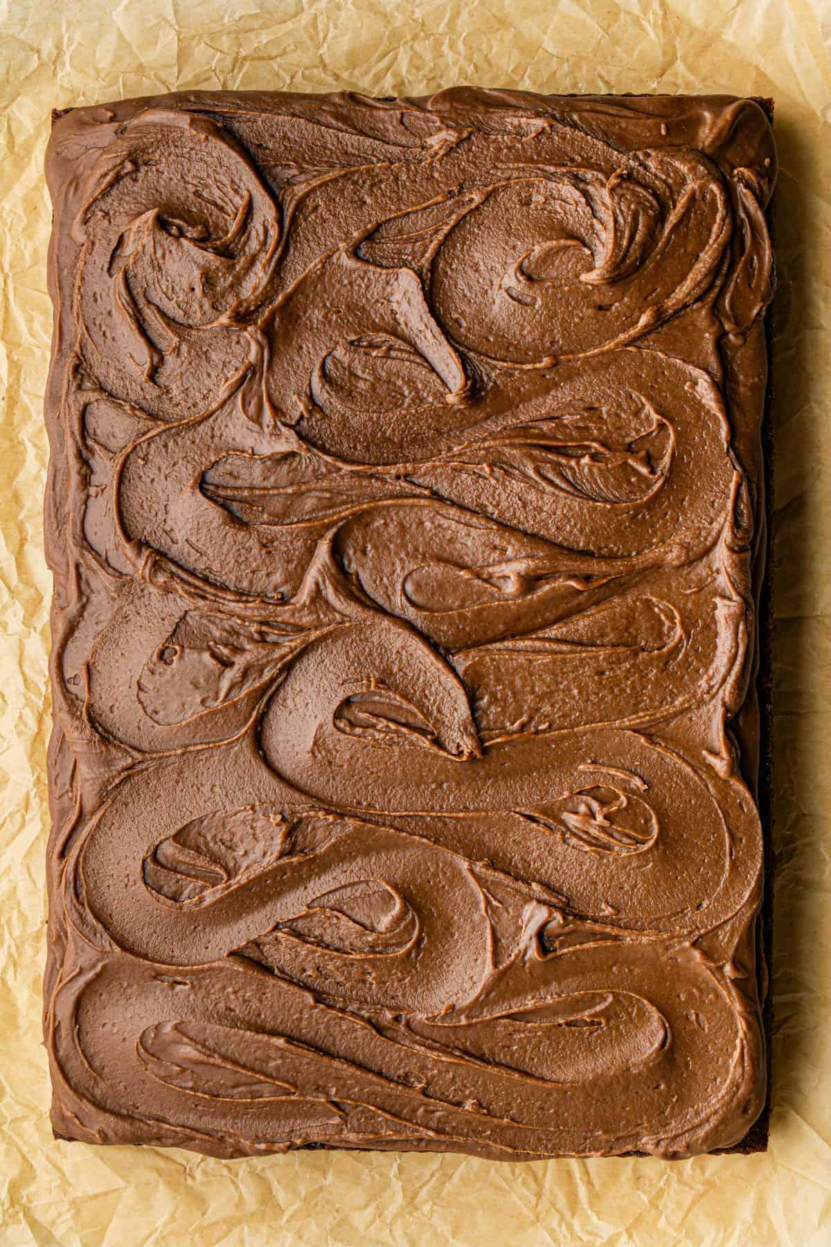 frosting on baked batter