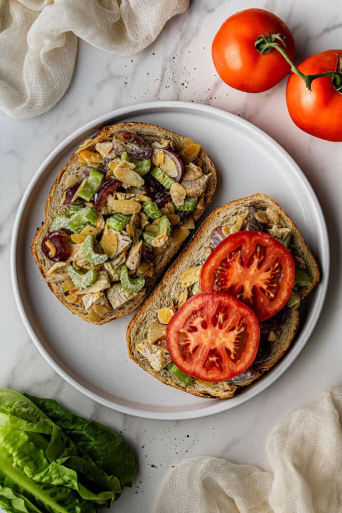 partially assembled ingredients on a plate