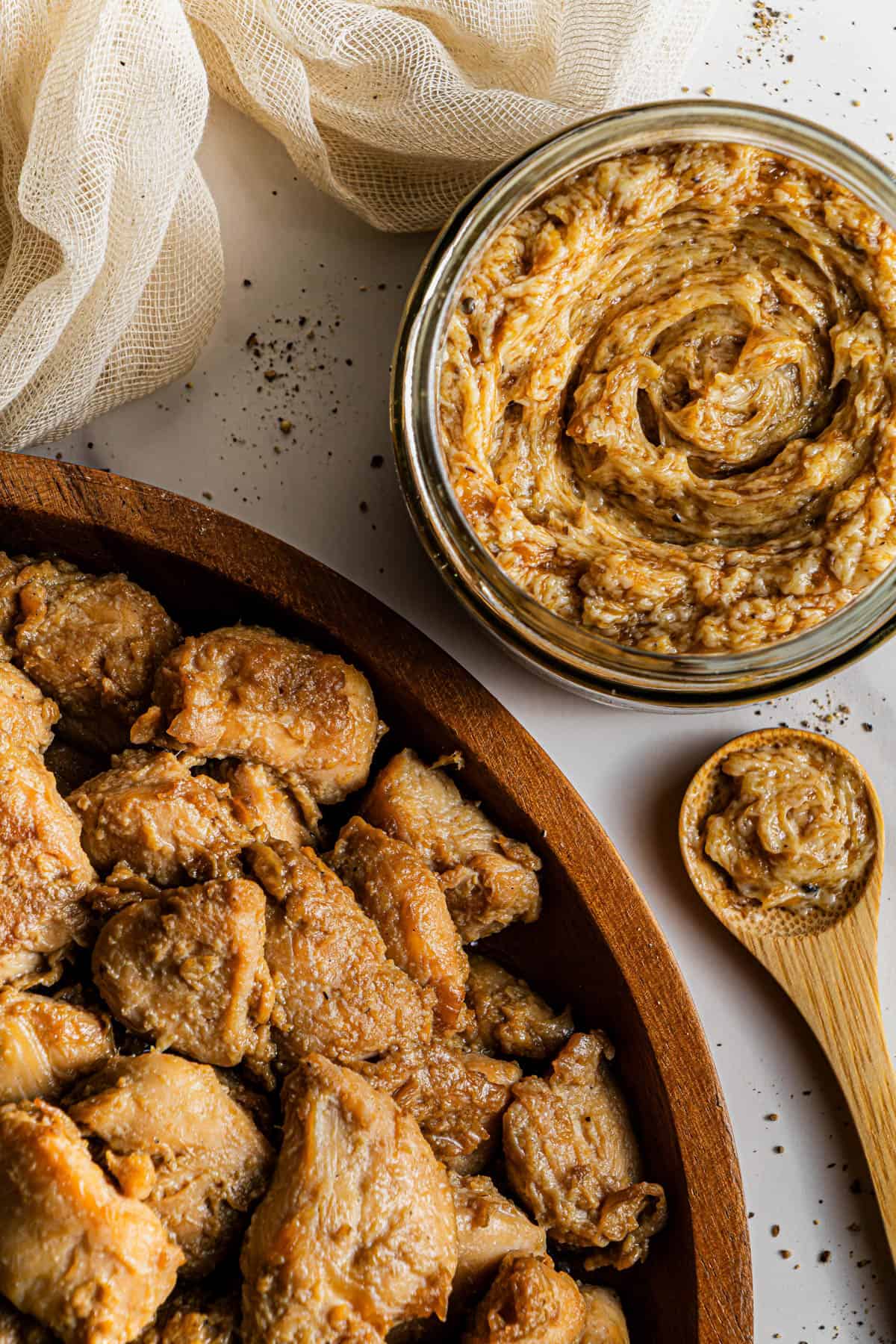 Copycat Benihana Chicken recipe overhead shot