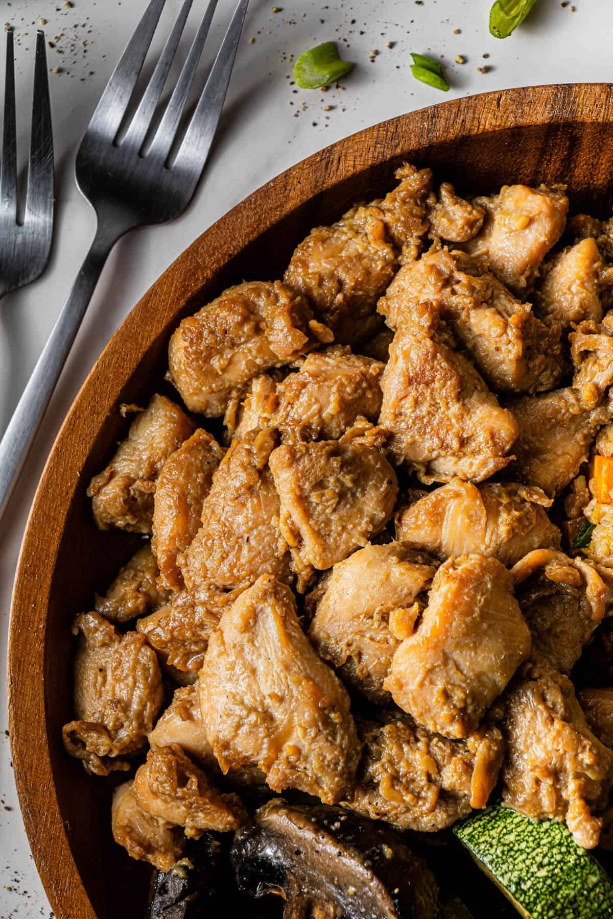 Copycat Benihana Chicken recipe overhead shot