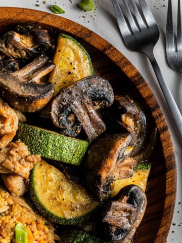 Benihana Copycat Hibachi Vegetables on a plate