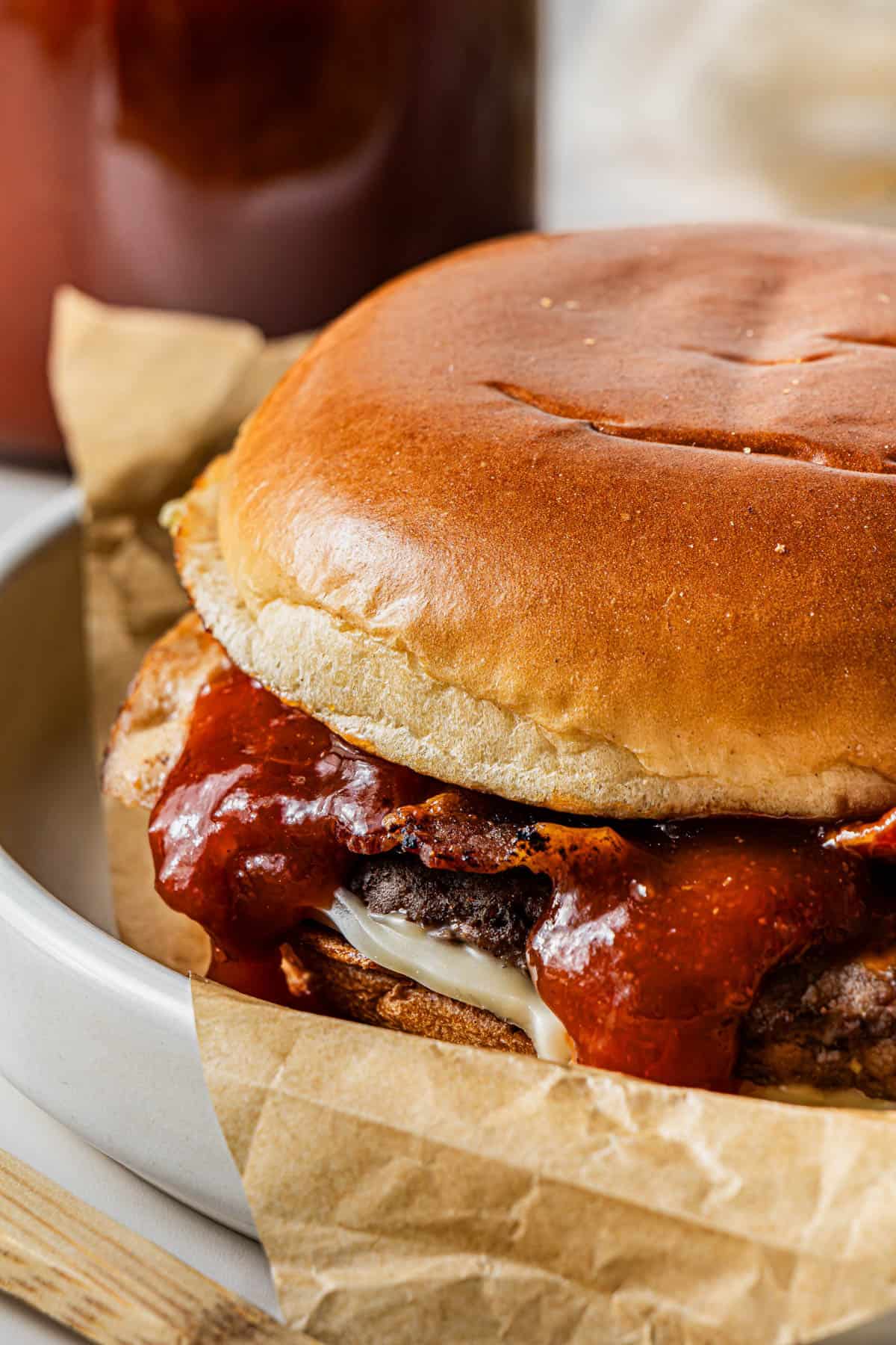 Arby's Copycat Red Ranch Sauce recipe on a sandwich