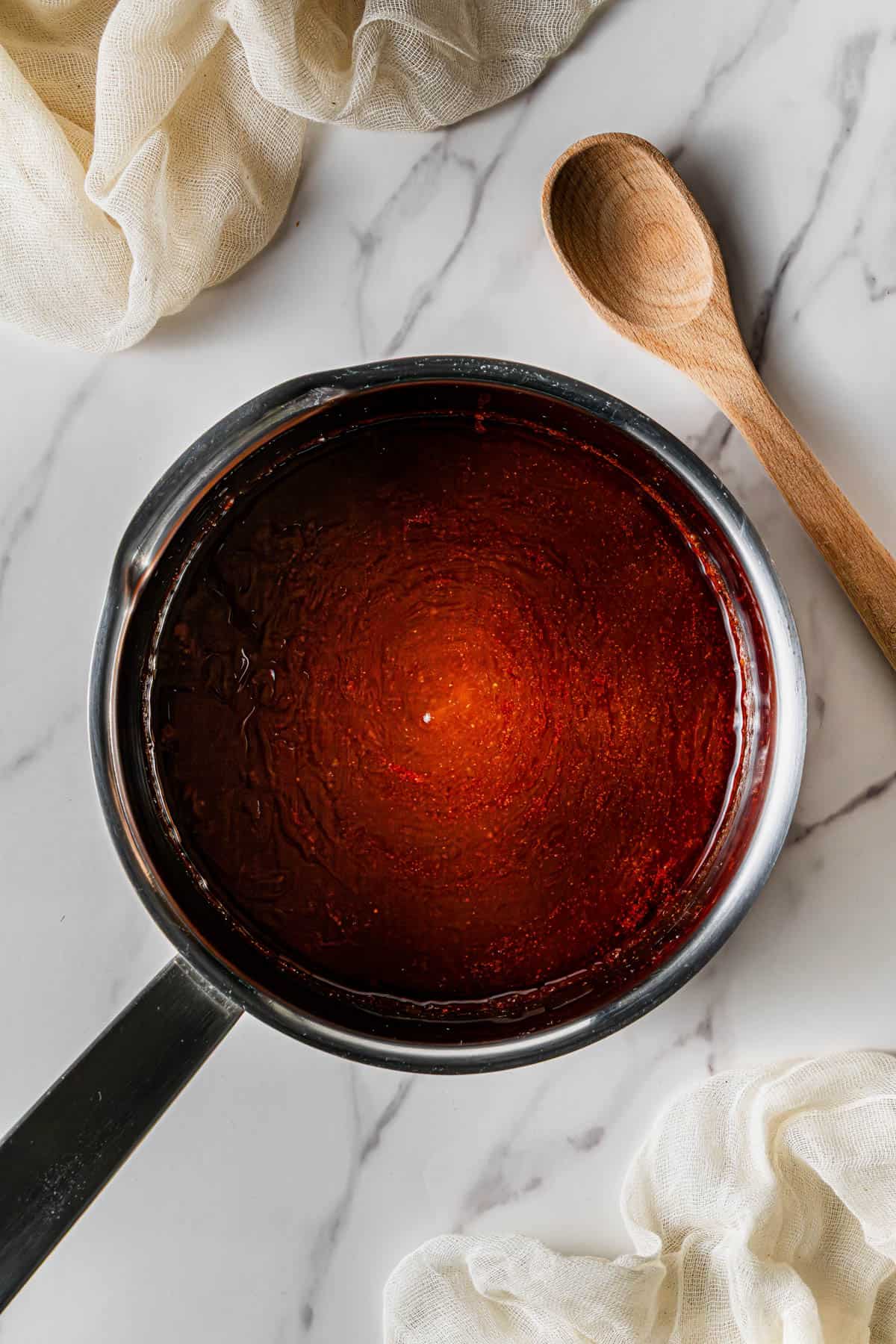 ingredients in a saucepan