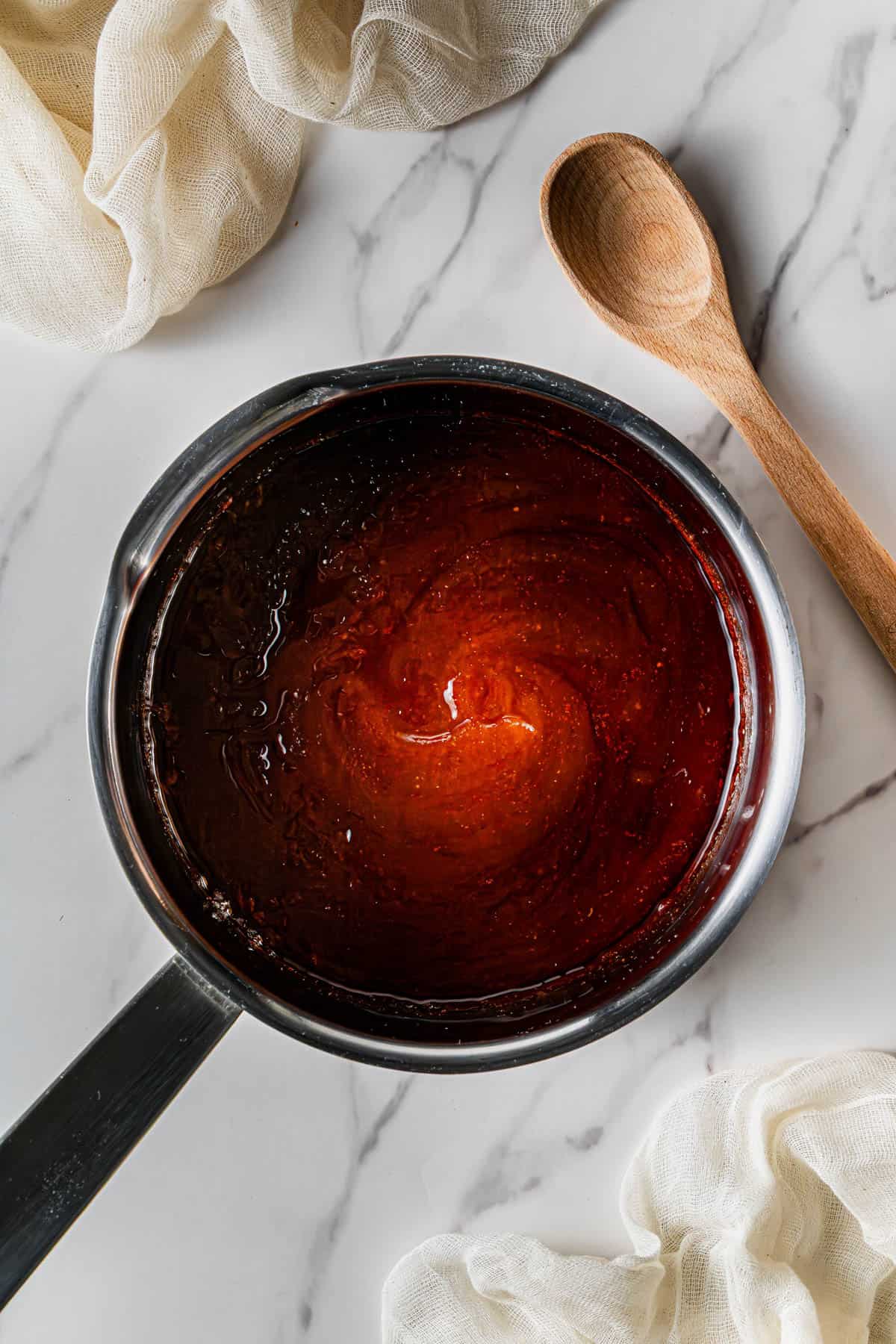 ingredients in a saucepan