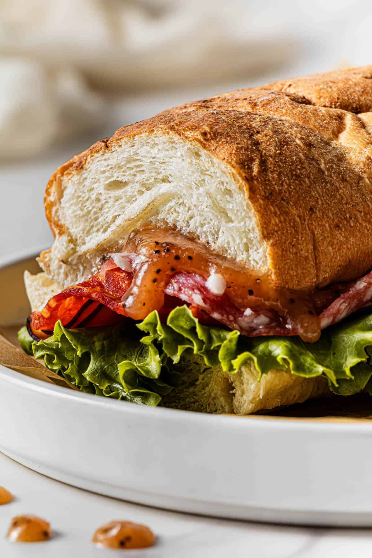 Subway Copycat Sweet Onion Sauce recipe in a sandwich