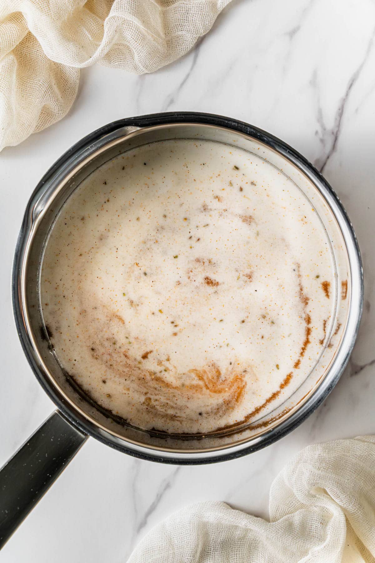 ingredients in a pot