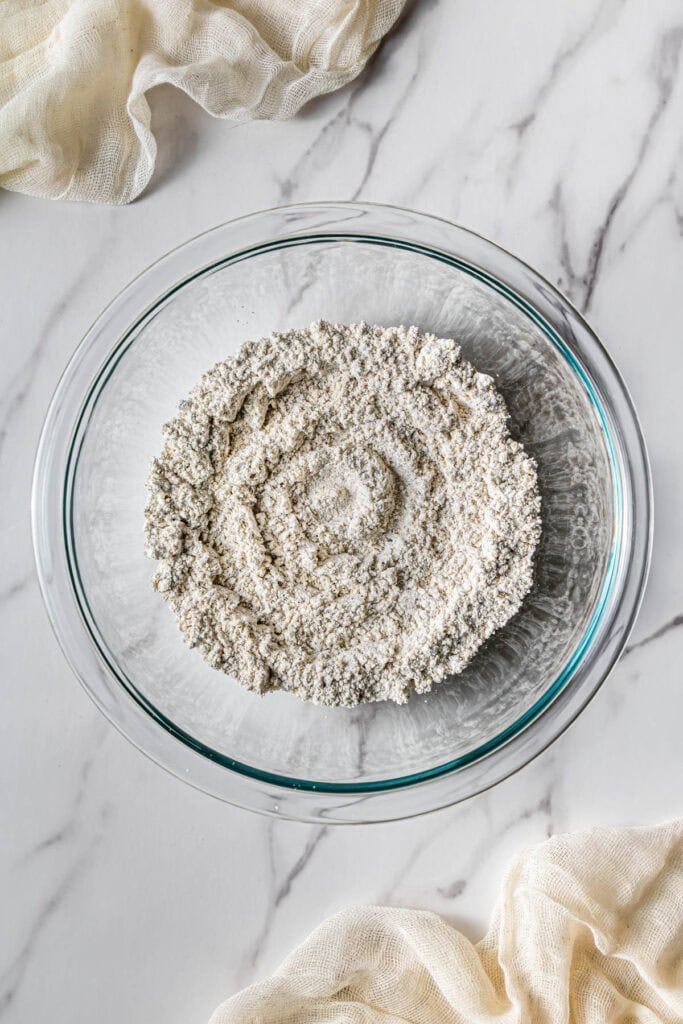 seasoned dry batter in a bowl