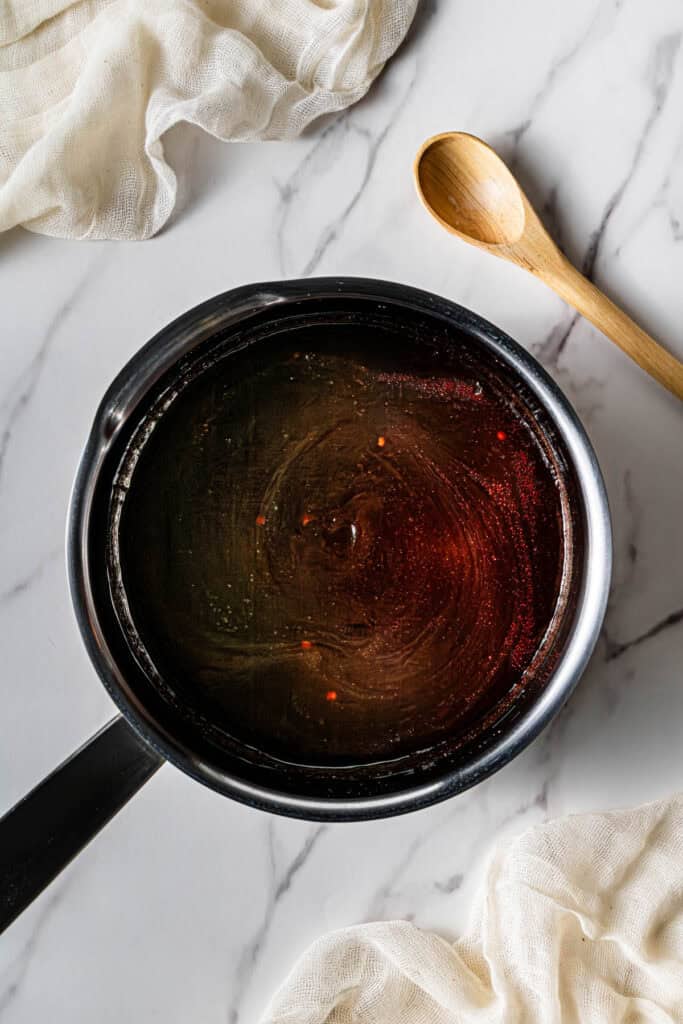 sauce ingredients in a pot