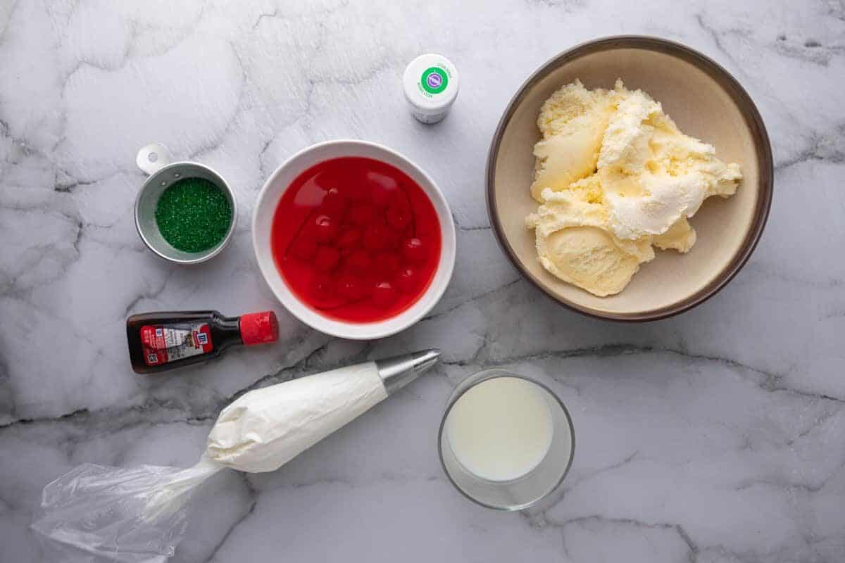 ingredients for the McDonald's Shamrock Shake